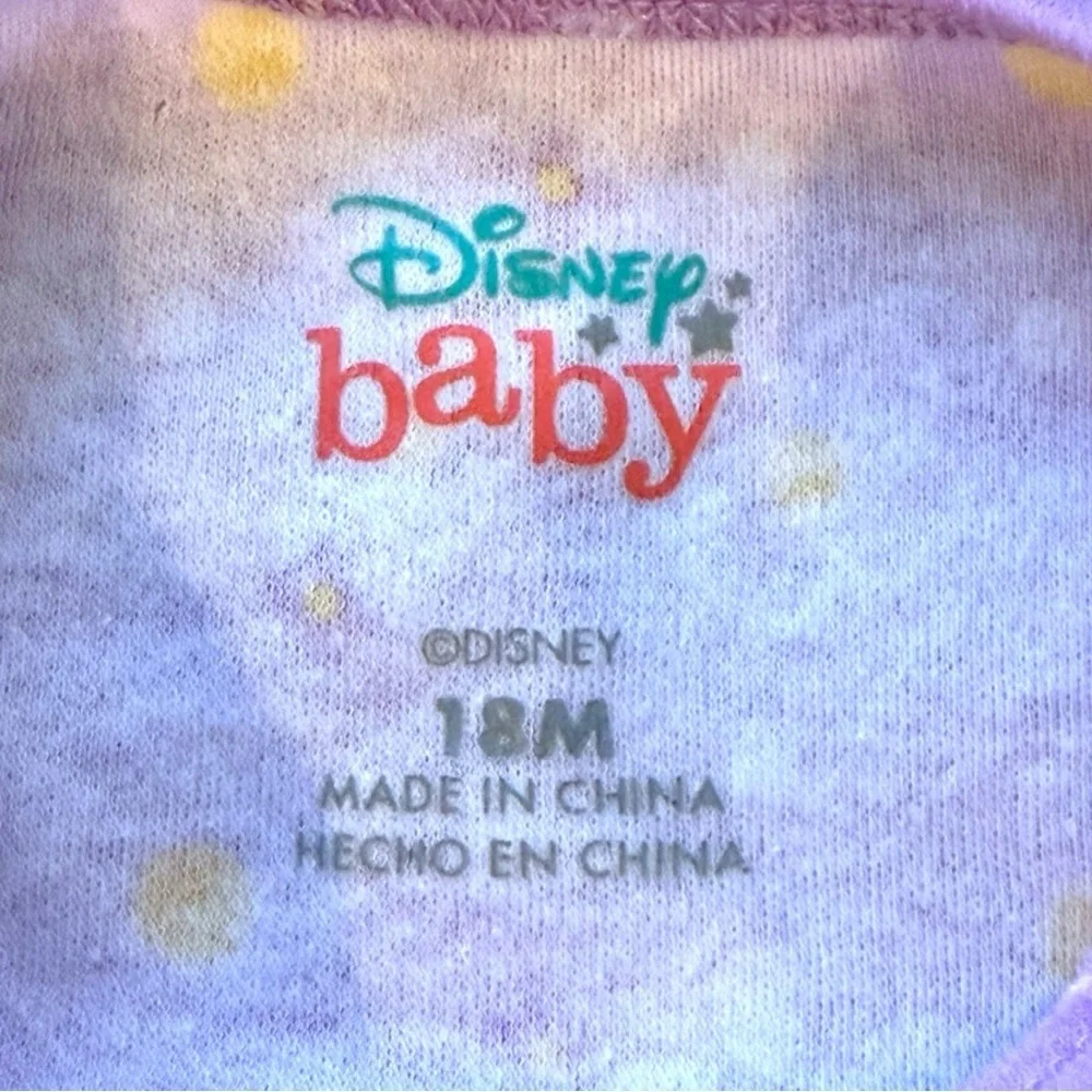 Disney Baby Rapunzel 1st Birthday Bodysuit 18M Purple Princess